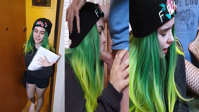 Delivery Girl Loves Sucking Dicks of her Clients